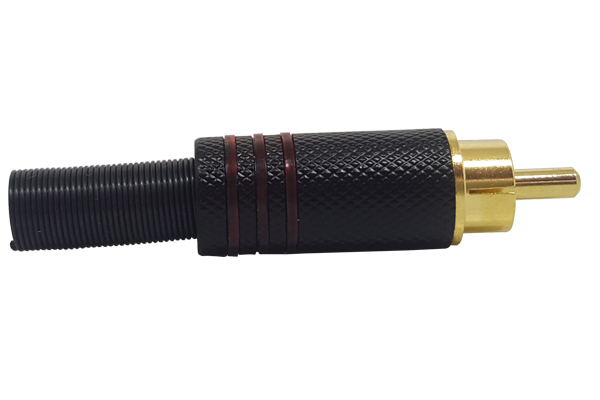Conector RCA Black VM 6mm (Kit com 5 Unidades)